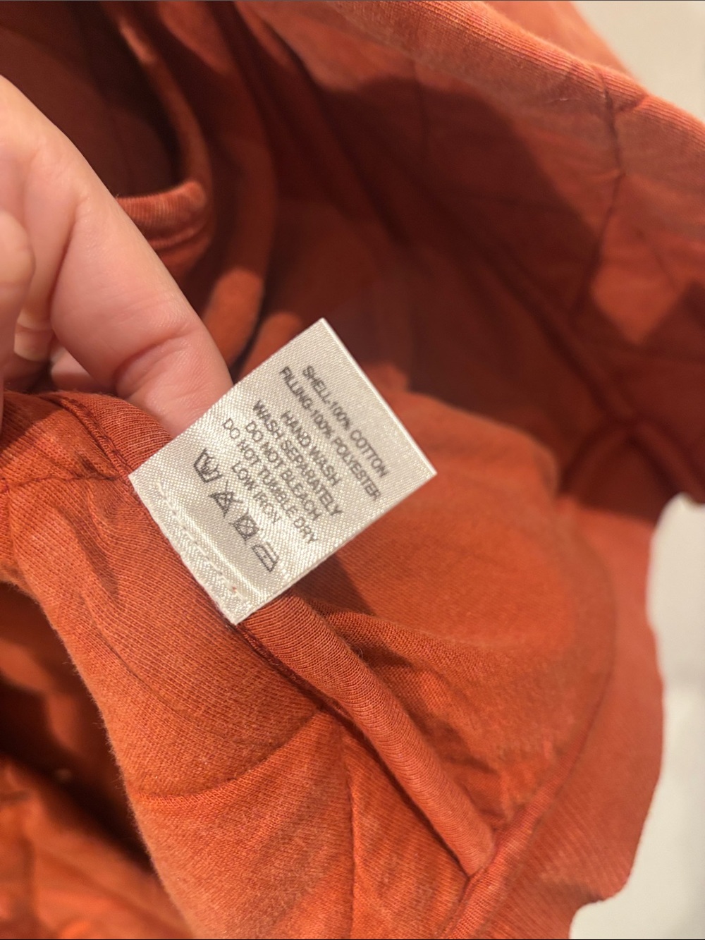 Able Quilted Rust Orange Button-Front Jacket - Picture 3 of 4